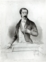 Charles Louis Napoleon Bonaparte (1808-73) avlägger eden om konstitutionen 1848